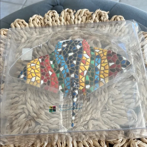 Barcino Colorful Mosaic Manta Ray Decor NIB - Picture 4 of 4